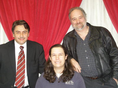 David Acevedo, Elizabeth Fatum and George Mauro in the Green Room of Stage 2. Photo by Jean Bartlett.