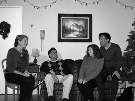 The overbearing Gorski Parents, Phil (John Simpson) and Emily (Joanie Pugh Newman) struggle to come to terms with their son's (Joey Alvarado) new girlfriend Randi (Cat Imperato). Picture by Jared Alexander.